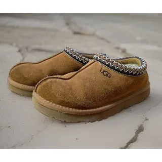 Photo of UGG Tasman Suede Slippers Chestnut Brown Clog Mule 5955 Women’s Size 7 / Youth 5