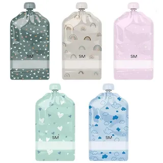 Photo of 8 Pack Simple Modern Reusable Baby Food Pouches, 5oz- Assorted Colors