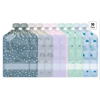 Photo of 8 Pack Simple Modern Reusable Baby Food Pouches, 5oz- Assorted Colors