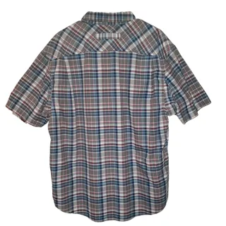 Photo of Duluth Trading Co Gorpcore Plaid Shirt L Gray Blue Rugged Workwear