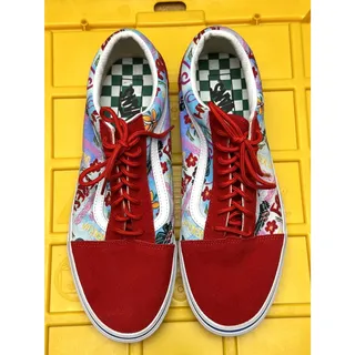 Photo of Vans Old Skool Red Tropical Floral Print Sneakers Mens 11.5
