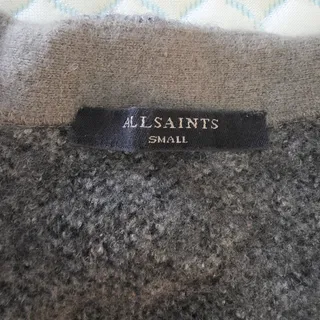 Photo of AllSaints Open Front Waterfall Cardigan Gray Size S