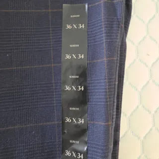 Photo of Banana Republic Factory Mens 36x34 Slim Stretch Dress Pants Navy Check NWT