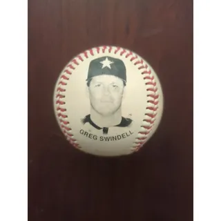 Photo of Greg Swindell Houston Astros Chevron Fotoball Baseball 1993