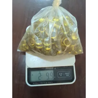 Photo of yellow flat glass marbles 2lb 9oz