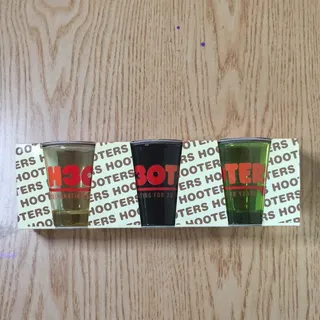 Photo of New Vintage 3 Pack Hooters Shot Glass Gift Set 30th Anniversary Limited Edition
