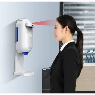 Photo of Hand Sanitizer Dispenser, by LIEN L5 Reads Hand & Head Temp F° or C°