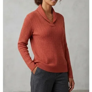Photo of Vintage 90s Jeanne Pierre Terracotta Knit Sweater Large Dark Academia Cozy Chic 