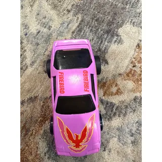 Photo of Vintage Mattel Pontiac Firebird Pink Friction Toy Car ©1987 Loose Untested


