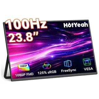 Photo of HotYeah 23.8" Portable Monitor 100Hz FHD 1080P IPS USB-C HDMI Open Box