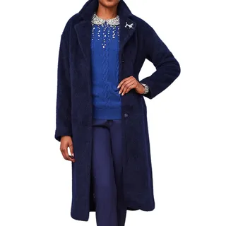 Photo of Isaac Mizrahi Live! Cozy Wrap Long Coat with Notched Collar New Large