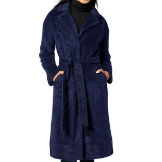 Photo of Isaac Mizrahi Live! Cozy Wrap Long Coat with Notched Collar New Large