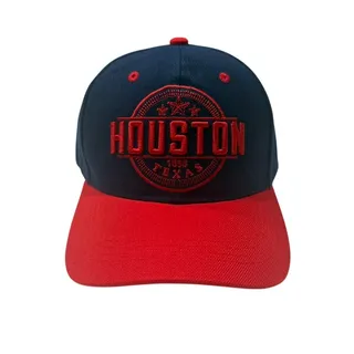 Photo of Houston Texas Embroidered Hat in Navy/Red, Size OS