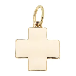 Photo of Square Cross Charm – 18K Gold Plated