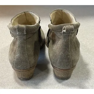 Photo of Paul Green Suede Ankle Boots Women’s Size 7 Side Zip Low Block Heel Brown