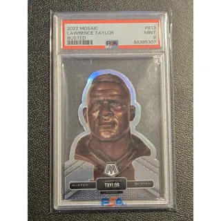 Photo of 2022 Panini Mosaic #B-13 Lawrence Taylor Busted PSA 9