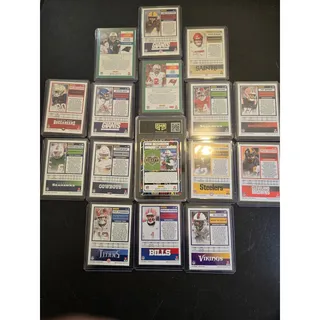 Photo of 2025 Score Rookie Football Card Lot 16 RCs Cam Ward Draft Insert GMA 9 Assorted
