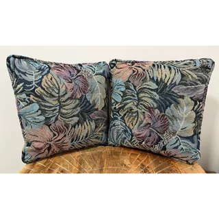 Photo of Vintage Baroque Tapestry Palm Leaf Pattern Toss Pillows
