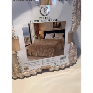 Photo of Duluth Trading Super Soft Flannel Bed Blanket King Taupe Neutral