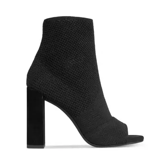 Photo of Kenneth Cole New York Black Open-Toe Stretch Knit Sock Bootie Size 9.5M NWOB