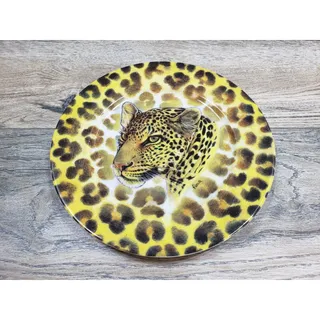 Photo of I Godinger Email de Limoges Leopard Safari Animal Plate 7.5" Porcelain