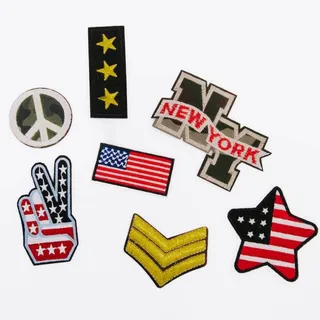 Photo of Patriotic Iron-On Patch Bundle | 7 Piece USA & Army Theme