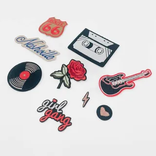 Photo of Rock On Iron-On Patch Bundle | 9 Piece Rock & Roll Theme