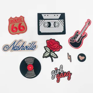 Photo of Rock On Iron-On Patch Bundle | 9 Piece Rock & Roll Theme