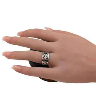 Photo of James Avery 925 Sterling Silver Adorned Open Scrollwork Band Ring Sz 6, 4.3g