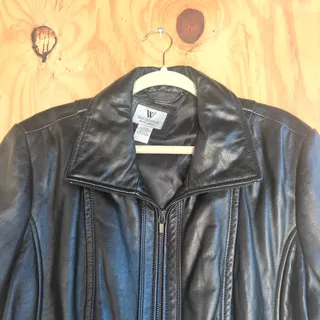 Photo of Worthington Lambskin Leather Jacket Vintage 90s Women's XL