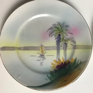 Photo of Takito Made In Nippon Japan VTG Set Of Four 6" Diameter Hand Painted Plates