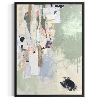 Photo of Original Mixed Media Modern Art Collage Painting 18x24 "Ptyalagogue" Signed