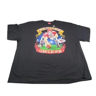 Photo of Kansas City Chiefs Shirt Mens 5XL Black NFL Football Cartoon Graphic Tee NFL