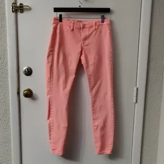 Photo of Blank NYC Peach Low Rise Flat Front Jeans 29 Dopamine Rainbow Casual Bohemian