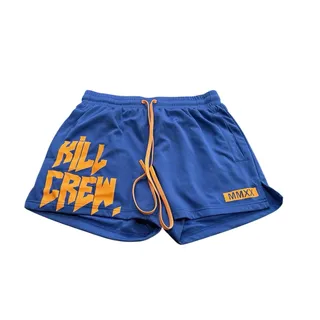 Photo of Kill Crew Womens Blue Muay Thai Athletic Shorts Size M Medium