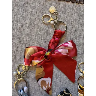Photo of 3 Satin Bow Bag Charms Floral Purse Charm Colorful Bows Keychain Purse Accessory