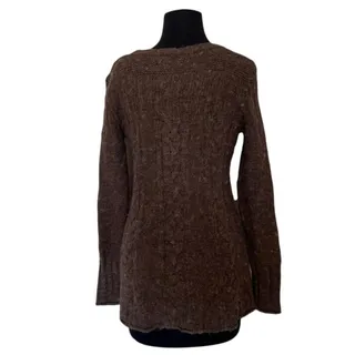 Photo of Prana Chocolate Brown Cable Knit Sweater - XS