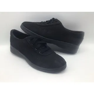 Photo of Grasshoppers Womens 7.5 N Black Suede Low Wedge Comfort Shoes EH55926