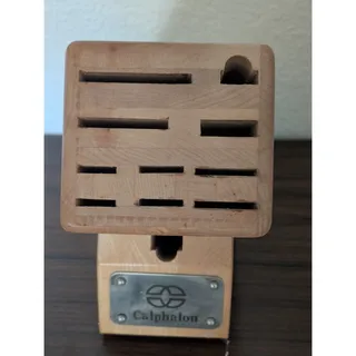 Photo of Calphalon Wood Knife Block Storage/Organizer 10 Slots Countertop Display Maple