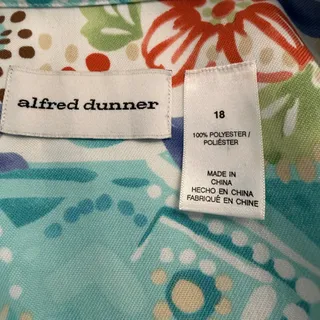 Photo of Alfred Dunner Caribbean Cool Zip Jacket Size 18 Tropical Floral  NWT
