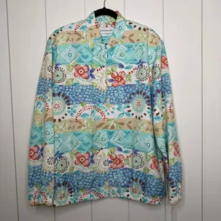 Photo of Alfred Dunner Caribbean Cool Zip Jacket Size 18 Tropical Floral  NWT
