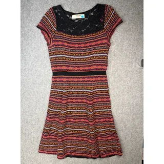 Photo of Anthropologie Sparrow Fair Isle Lace Sweater Dress Colorful lambswool cashmere S