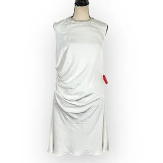 Photo of Ieena for Mac Duggal 55697 Jeweled Neck Cocktail Dress Women's 8 White NWOT