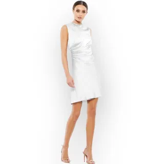 Photo of Ieena for Mac Duggal 55697 Jeweled Neck Cocktail Dress Women's 8 White NWOT