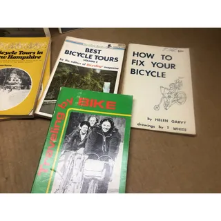 Photo of Vintage Bicycle Touring Maintenance Books Lot Bicycling Magazine Vermont 8pc