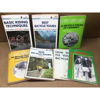 Photo of Vintage Bicycle Touring Maintenance Books Lot Bicycling Magazine Vermont 8pc